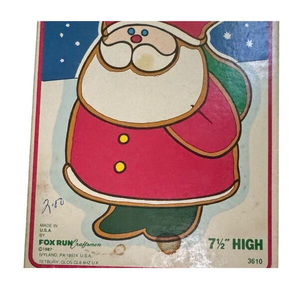 Santa Cookie Cutter 7.5" Fox Run Craftsman USA #3610 Original Box 1987 VTG Read - Picture 2 of 8